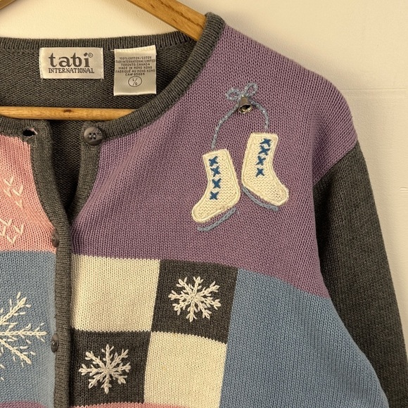 Tabi Festive Embroidered Cardigan - Cotton - Size L - Picture 4 of 6